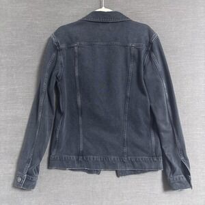 AllSaints Mallaig Denim Jacket S Gray Black Trucker Jean Designer Distressed